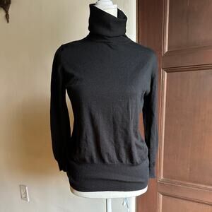 FRAME | Wool / Cashmere Blend Black Turtleneck | Size Small